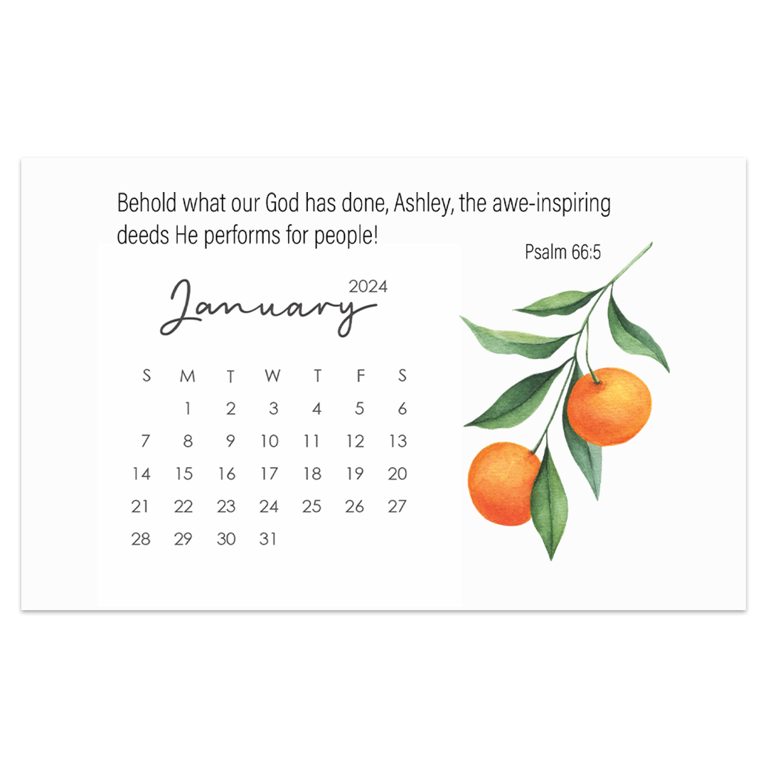 Calendar - Behold! A Year Living in AWE of GOD