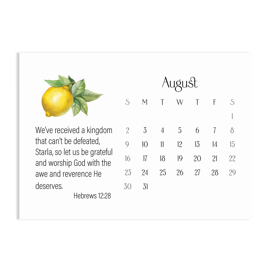 Behold! A Year Living in AWE of GOD - 2026 Calendar