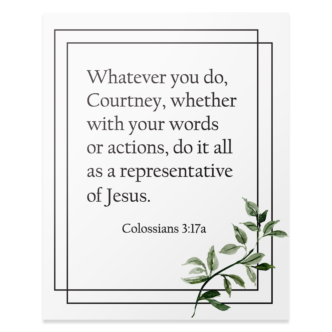 Colossians 3:17a - Print