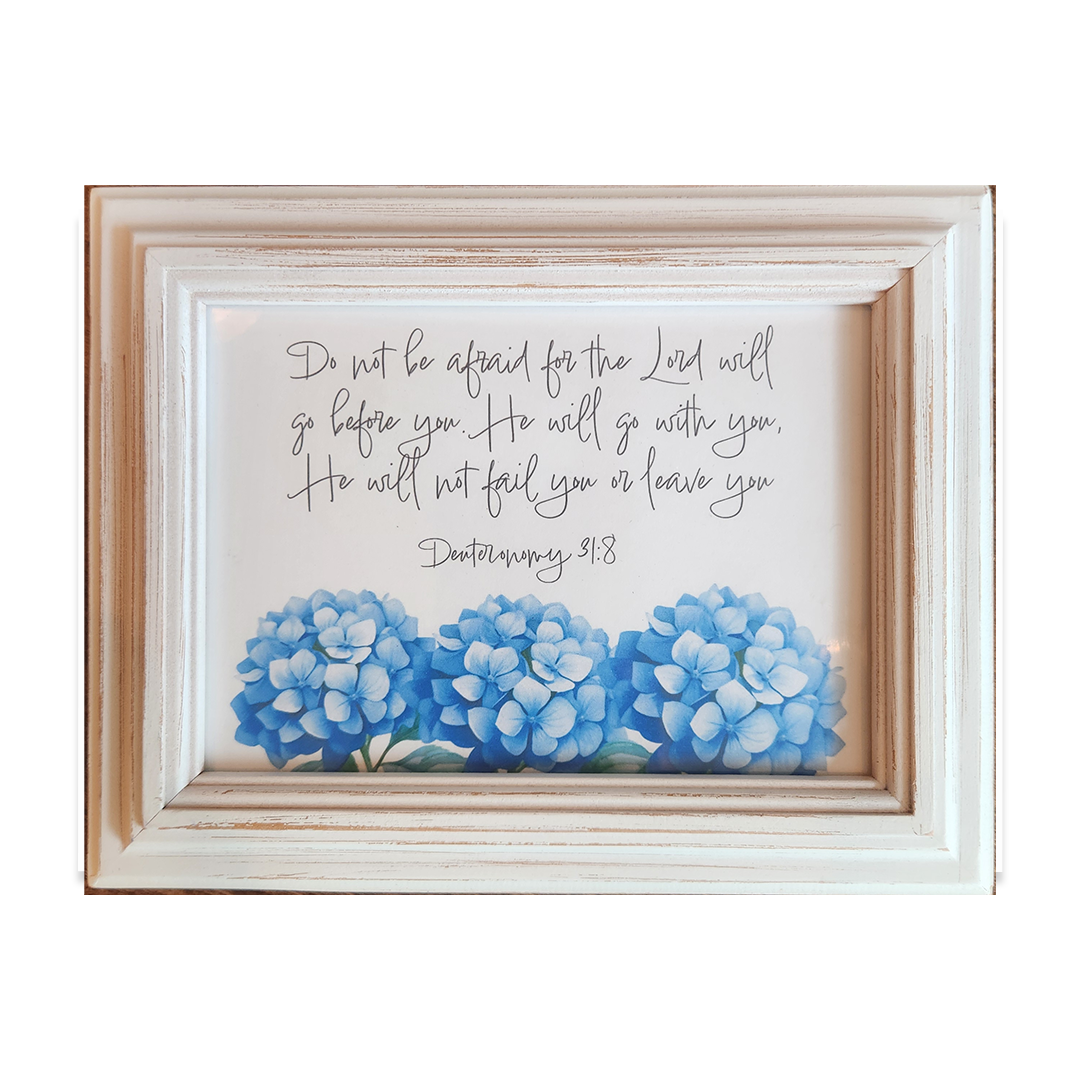 Framed Print - Deuteronomy 31:8 - 7x5