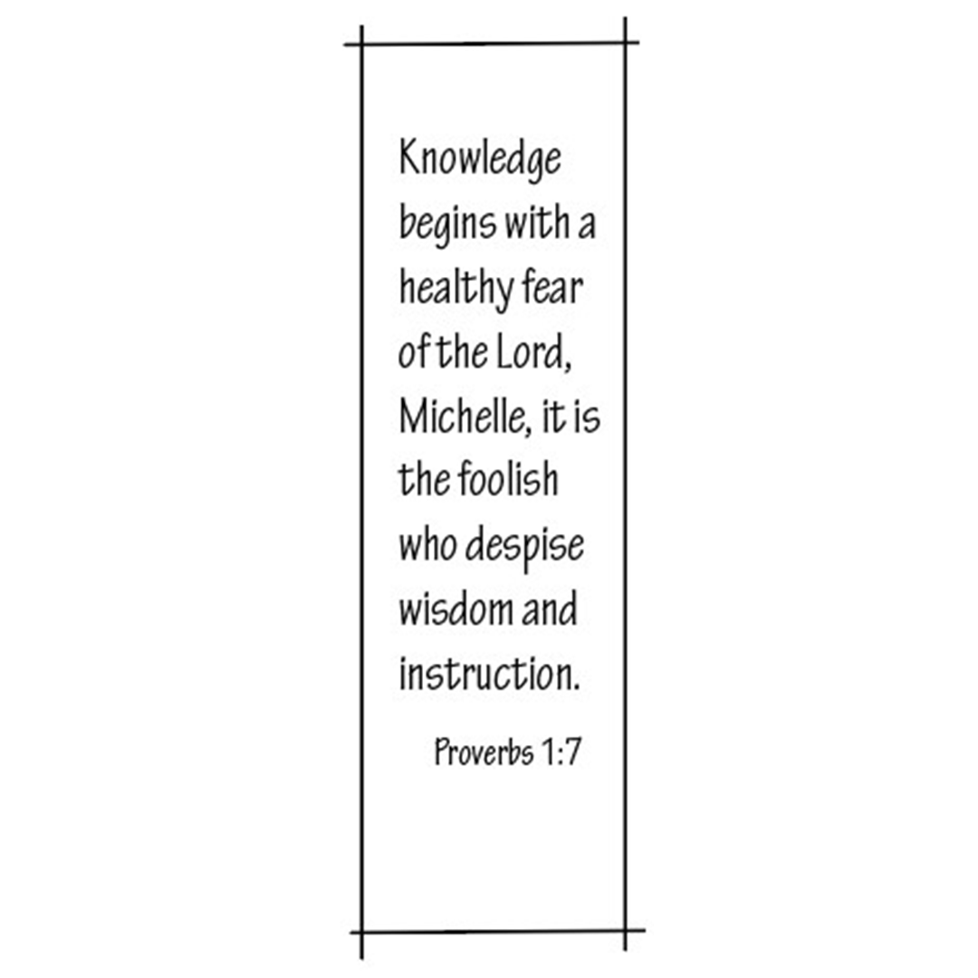 Proverbs 1:7 Bookmarks (Set of 4)