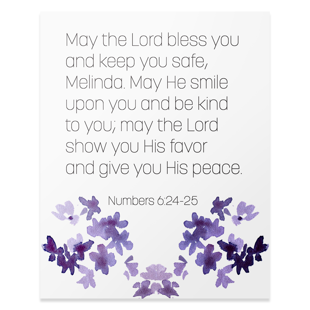 Numbers 6 24-25 - Print