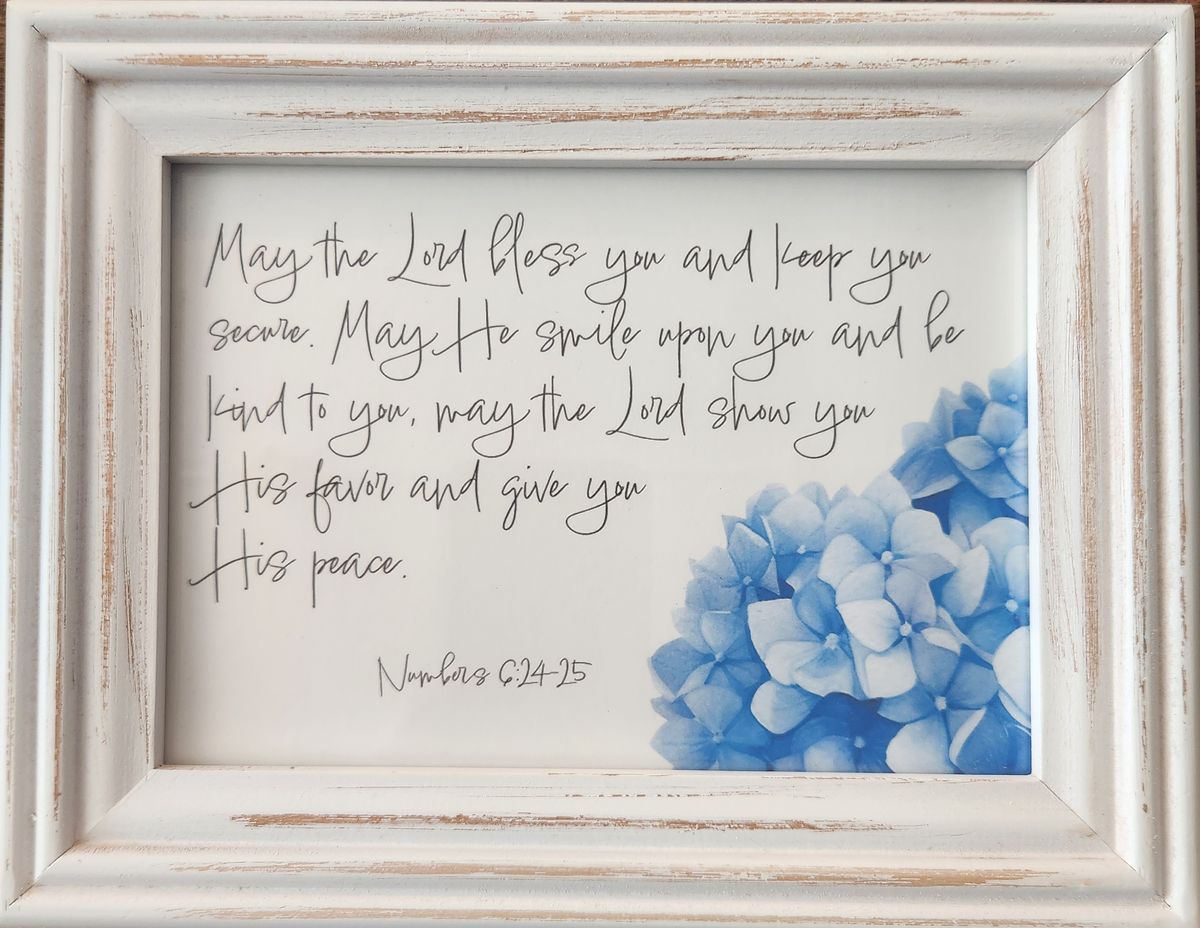 Framed Print - Numbers 6:24-25 - 7x5