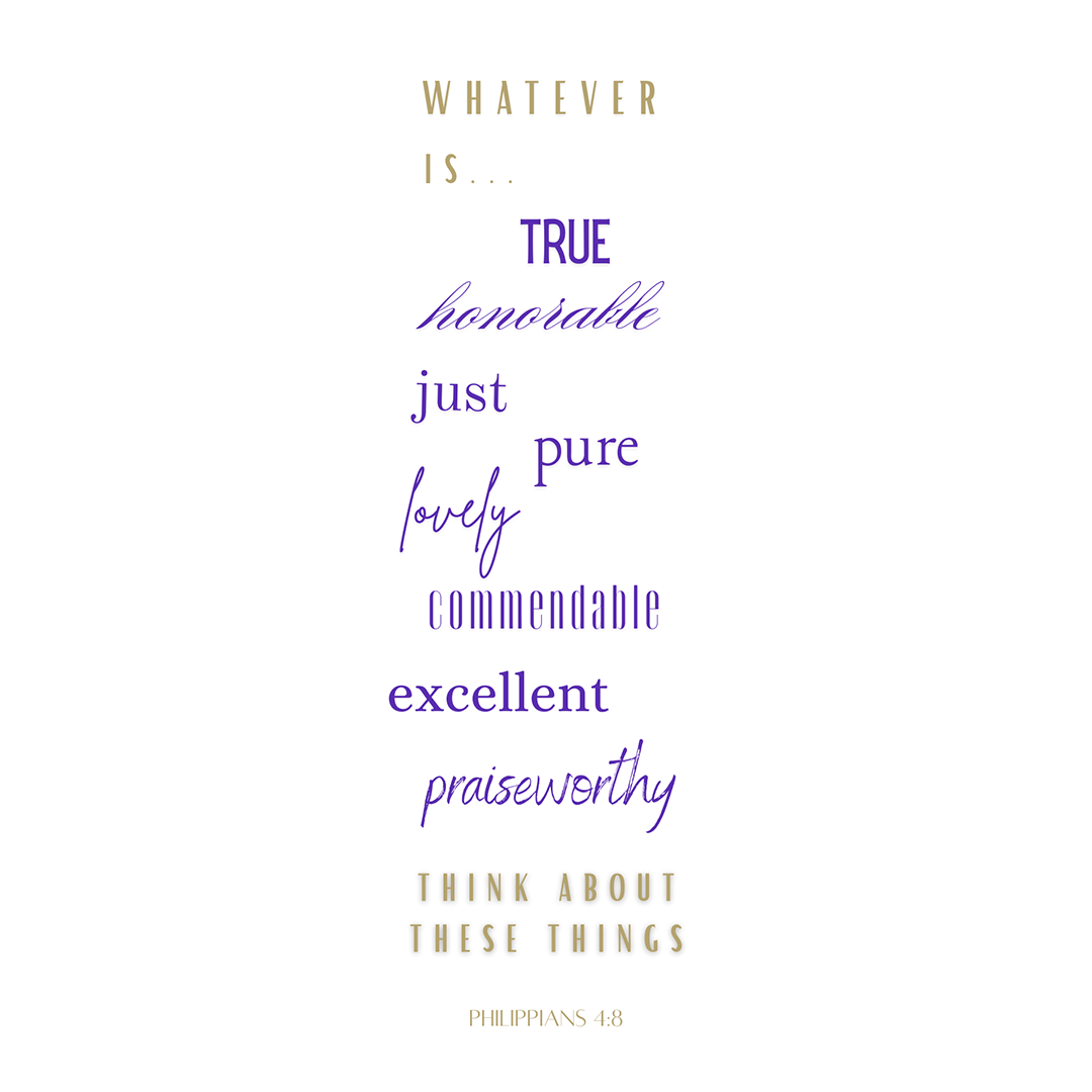 Philippians 4:8 Bookmark (Single)