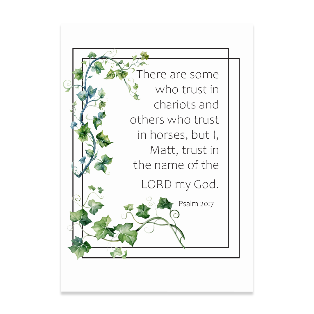 Psalm 20:7 - Print