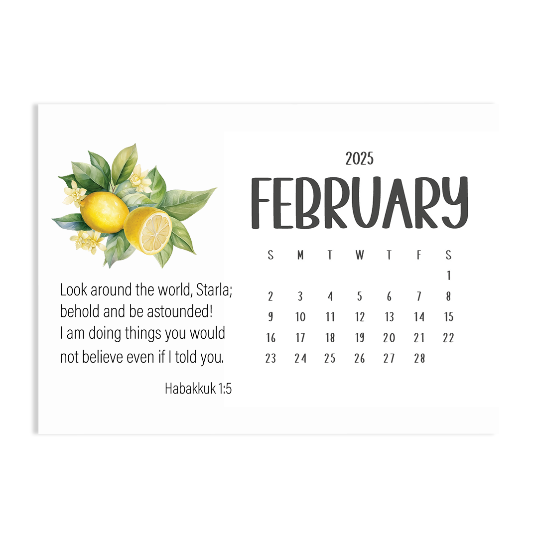 Behold! A Year Living in AWE of GOD - 2025 Calendar