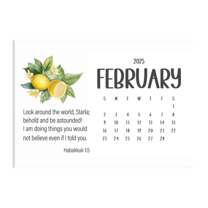 Behold! A Year Living in AWE of GOD - 2025 Calendar