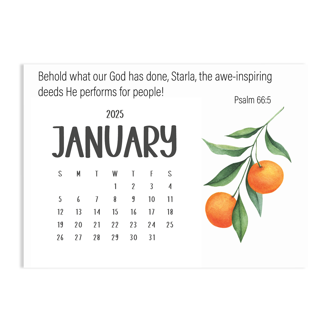 Behold! A Year Living in AWE of GOD - 2025 Calendar