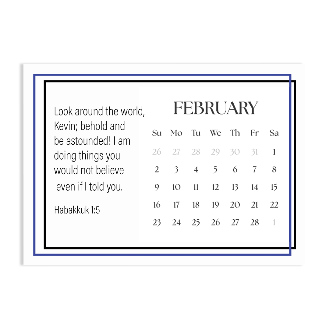 Behold! A Year Living in AWE of GOD - 2025 Calendar