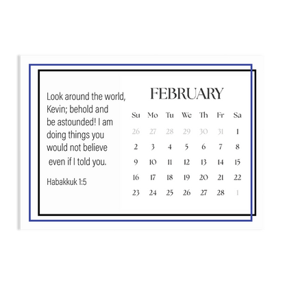 Behold! A Year Living in AWE of GOD - 2025 Calendar