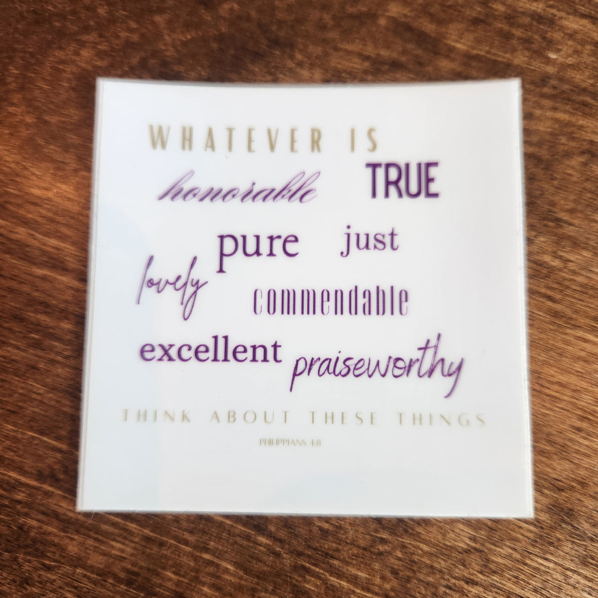 Sticker - Philippians 4:8
