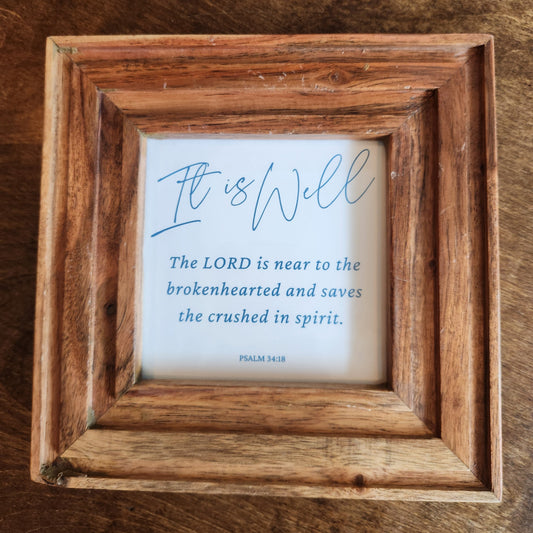 Framed Print - It Is Well - 5x5