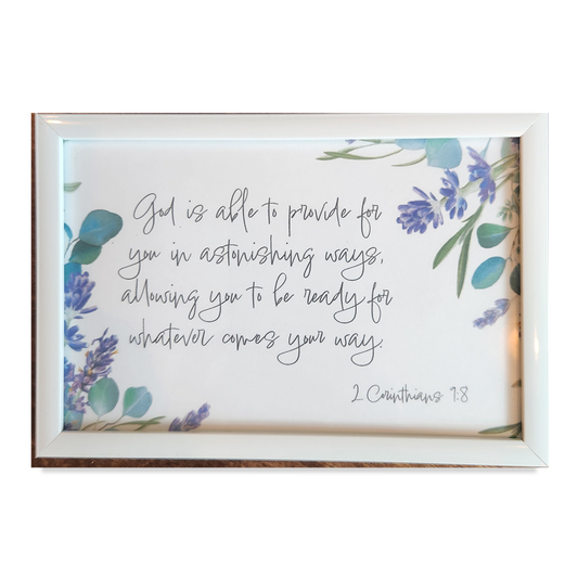 Framed Print - 2 Corinthians 9:8 - 4x6