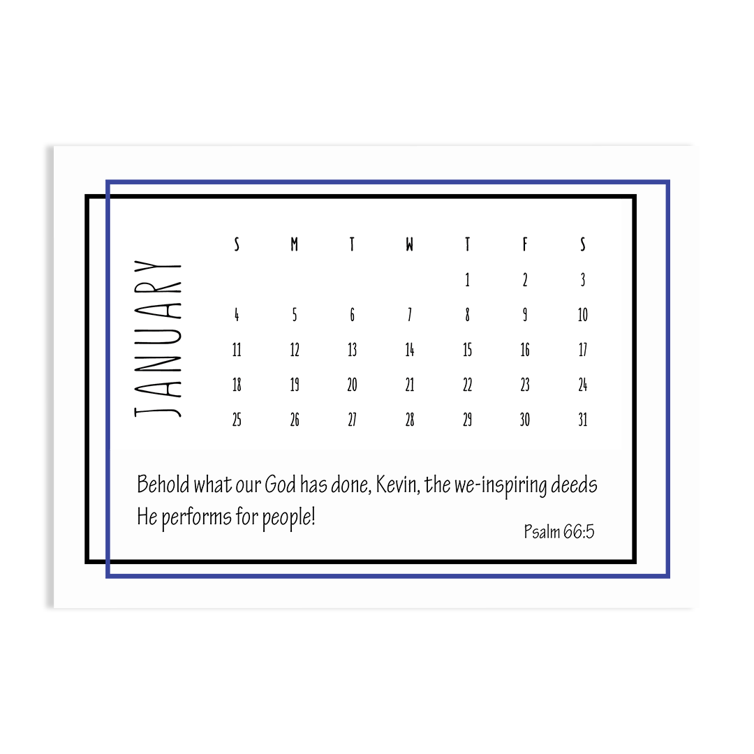 Behold! A Year Living in AWE of GOD - 2026 Calendar
