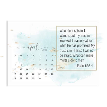 Trust in His Faithfulness - 2026 Calendar