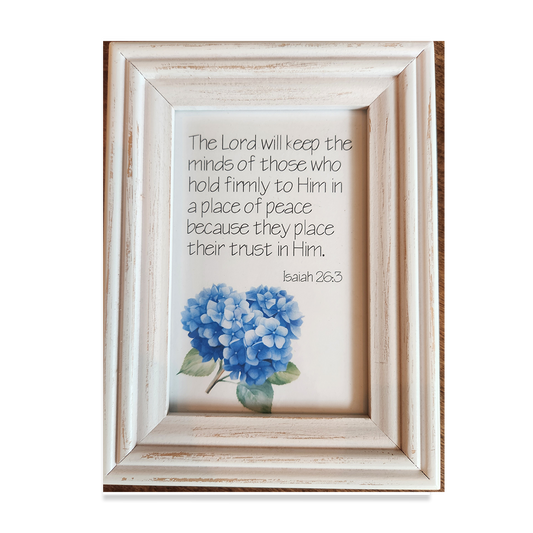 Framed Print - Isaiah 26:3 - 4x6