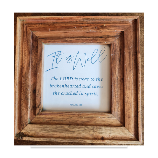 Framed Print - It Is Well - 5x5