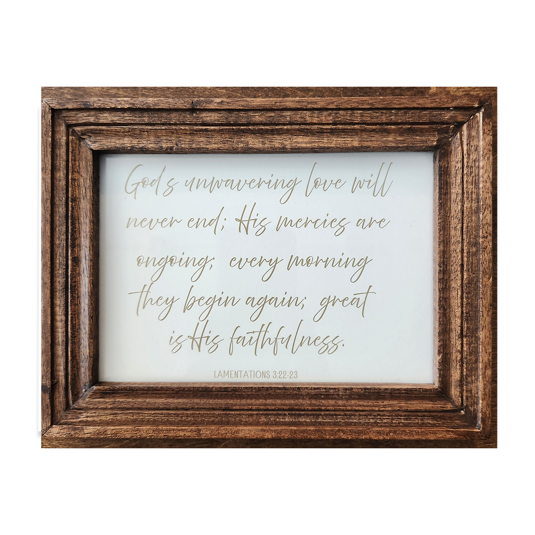 Framed Print - Lamentations 3:22-23 - 7x5