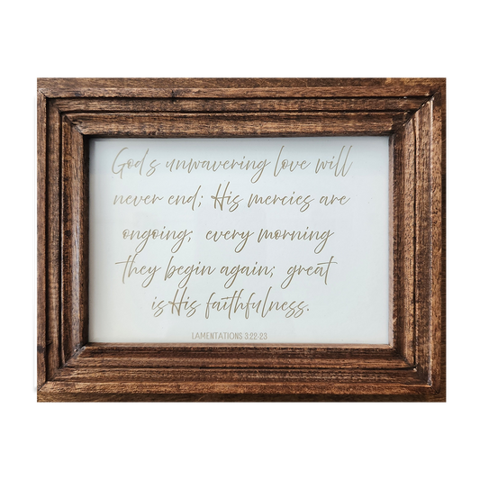 Framed Print - Lamentations 3:22-23 - 7x5