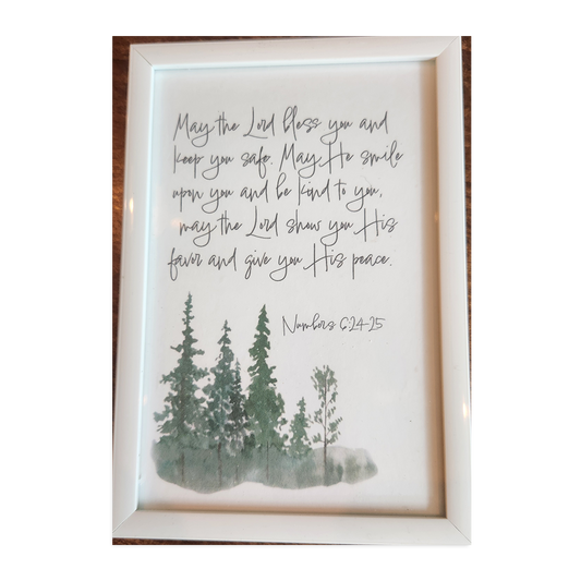 Framed Print - Numbers 6:24-25 - 4x6