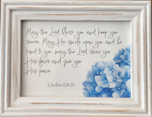 Framed Print - Numbers 6:24-25 - 7x5