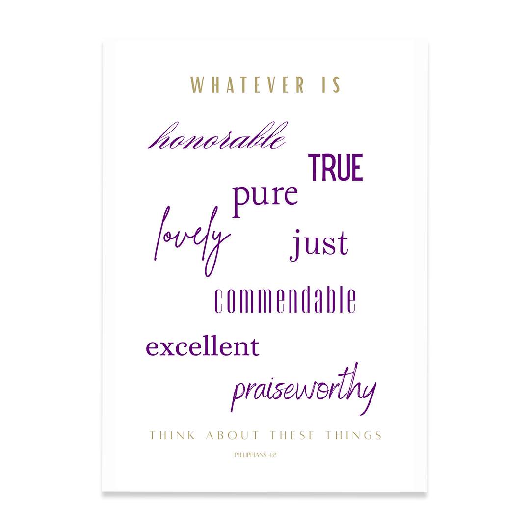 Philippians 4:8 - Print