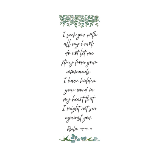 Psalm 119:10-11 Bookmark (Single)