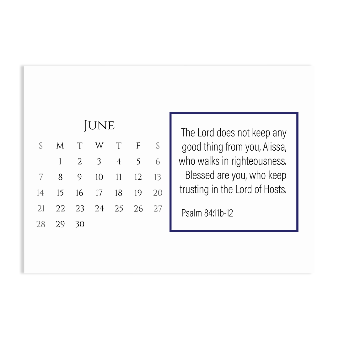 Trust in His Faithfulness - 2026 Calendar