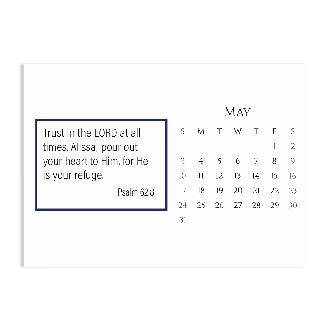 Trust in His Faithfulness - 2026 Calendar