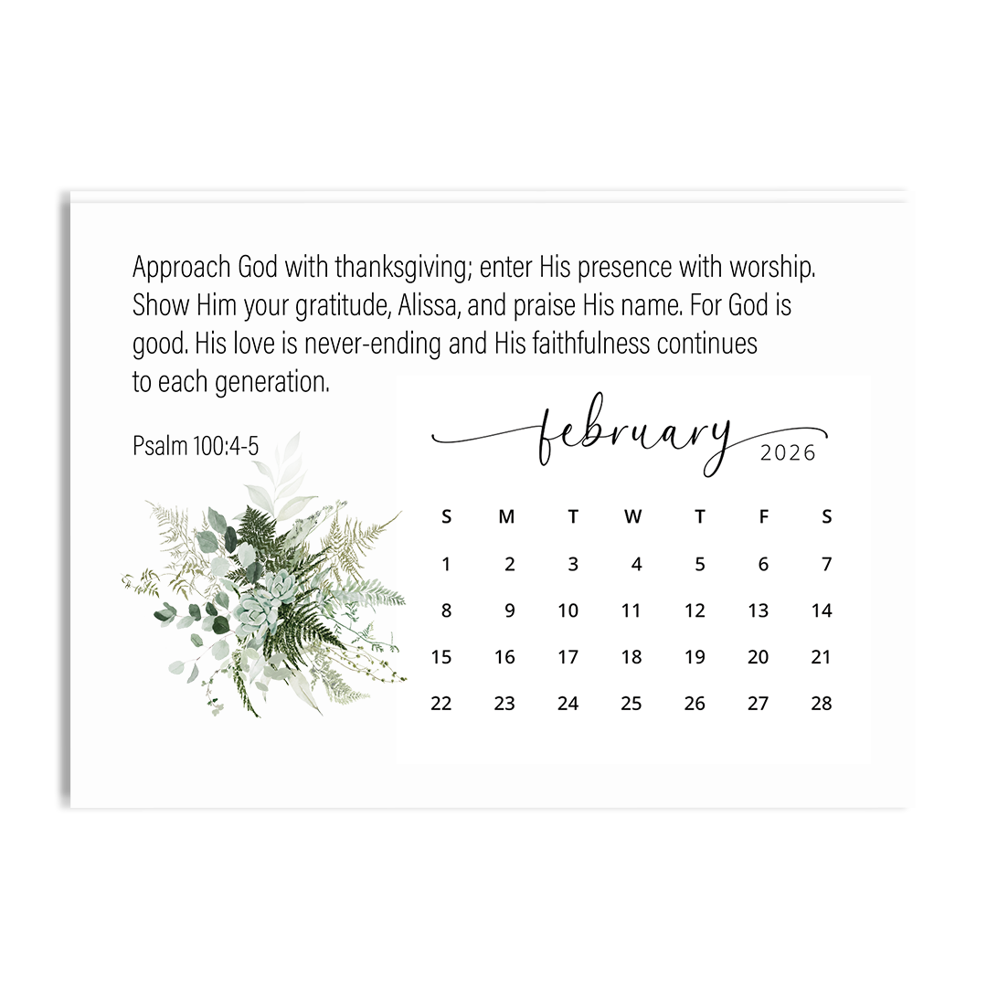 Trust in His Faithfulness - 2026 Calendar