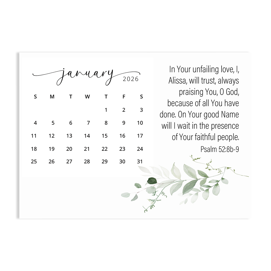 Trust in His Faithfulness - 2026 Calendar