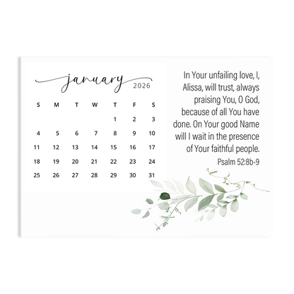 Trust in His Faithfulness - 2026 Calendar
